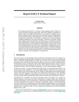 HyperCLOVA X Technical Report