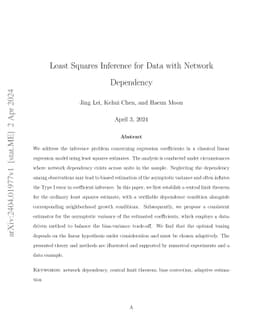 Least Squares Inference for Data with Network Dependency