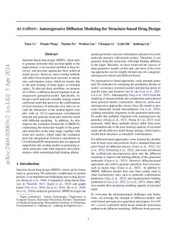AUTODIFF: Autoregressive Diffusion Modeling for Structure-based Drug
  Design