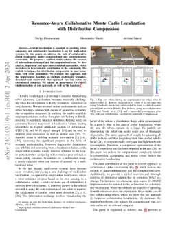 Resource-Aware Collaborative Monte Carlo Localization with Distribution
  Compression