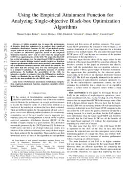 Using the Empirical Attainment Function for Analyzing Single-objective
  Black-box Optimization Algorithms