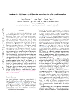 SelfPose3d: Self-Supervised Multi-Person Multi-View 3d Pose Estimation