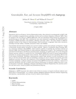 Generalizable, Fast, and Accurate DeepQSPR with fastprop