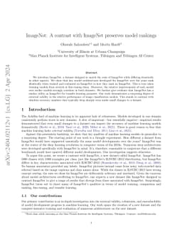 ImageNot: A contrast with ImageNet preserves model rankings