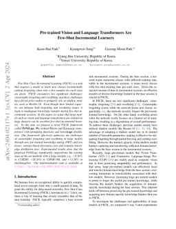 Pre-trained Vision and Language Transformers Are Few-Shot Incremental
  Learners