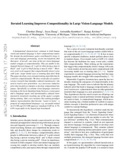 Iterated Learning Improves Compositionality in Large Vision-Language
  Models