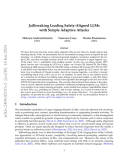 Jailbreaking Leading Safety-Aligned LLMs with Simple Adaptive Attacks