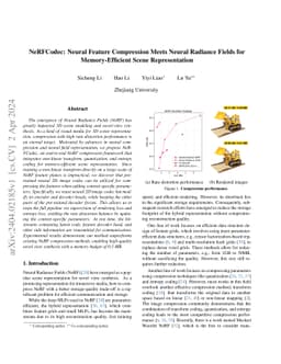 NeRFCodec: Neural Feature Compression Meets Neural Radiance Fields for
  Memory-Efficient Scene Representation