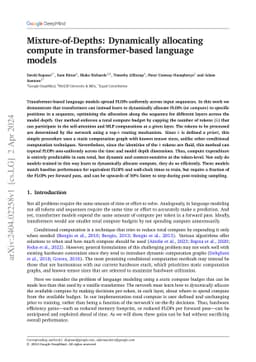 Mixture-of-Depths: Dynamically allocating compute in transformer-based
  language models