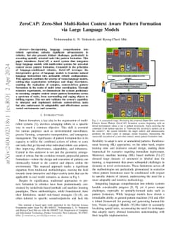 ZeroCAP: Zero-Shot Multi-Robot Context Aware Pattern Formation via Large Language Models