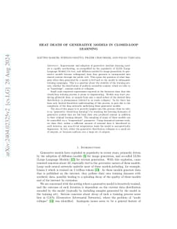 Heat Death of Generative Models in Closed-Loop Learning