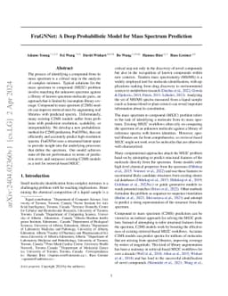 FraGNNet: A Deep Probabilistic Model for Mass Spectrum Prediction