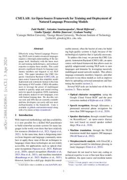 CMULAB: An Open-Source Framework for Training and Deployment of Natural
  Language Processing Models