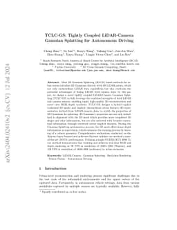 TCLC-GS: Tightly Coupled LiDAR-Camera Gaussian Splatting for Autonomous
  Driving