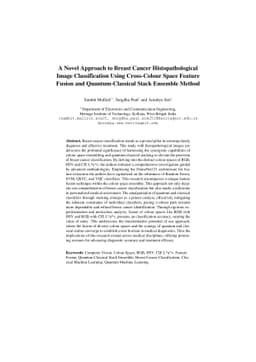 A Novel Approach to Breast Cancer Histopathological Image Classification
  Using Cross-Colour Space Feature Fusion and Quantum-Classical Stack Ensemble
  Method