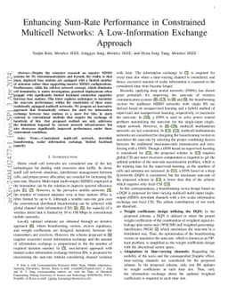 Enhancing Sum-Rate Performance in Constrained Multicell Networks: A
  Low-Information Exchange Approach