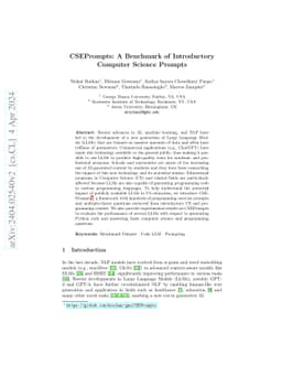 CSEPrompts: A Benchmark of Introductory Computer Science Prompts