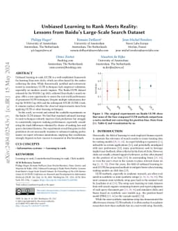 Unbiased Learning to Rank Meets Reality: Lessons from Baidu's
  Large-Scale Search Dataset