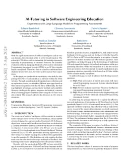 AI-Tutoring in Software Engineering Education