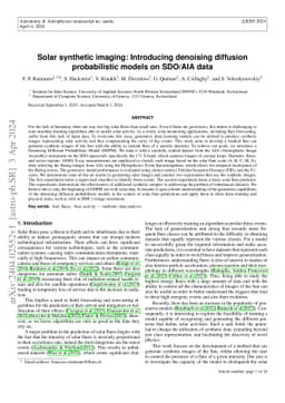 Solar synthetic imaging: Introducing denoising diffusion probabilistic
  models on SDO/AIA data