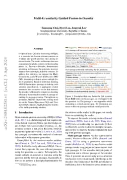 Multi-Granularity Guided Fusion-in-Decoder