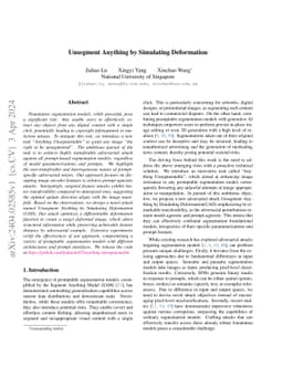 Unsegment Anything by Simulating Deformation