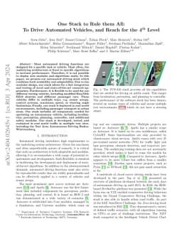 One Stack to Rule them All: To Drive Automated Vehicles, and Reach for
  the 4th level