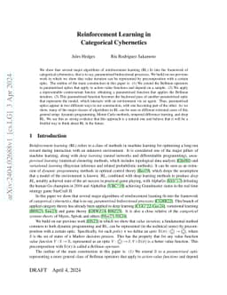 Reinforcement Learning in Categorical Cybernetics
