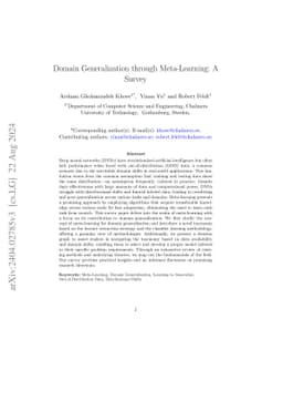 Domain Generalization through Meta-Learning: A Survey