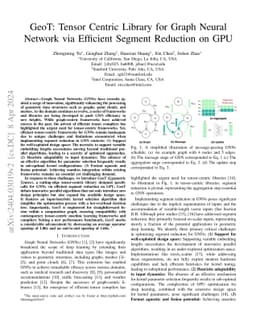 GeoT: Tensor Centric Library for Graph Neural Network via Efficient
  Segment Reduction on GPU