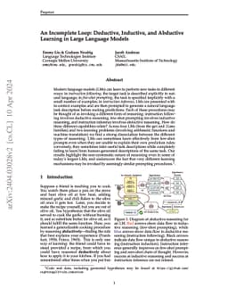 An Incomplete Loop: Deductive, Inductive, and Abductive Learning in
  Large Language Models