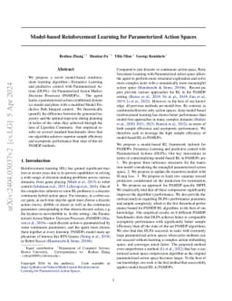 Model-based Reinforcement Learning for Parameterized Action Spaces