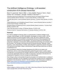 The Artificial Intelligence Ontology: LLM-assisted construction of AI
  concept hierarchies