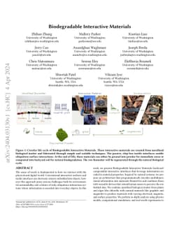 Biodegradable Interactive Materials