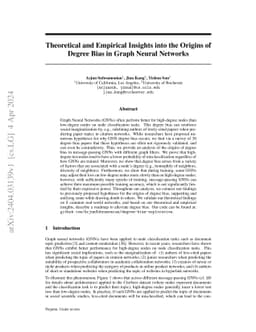 Theoretical and Empirical Insights into the Origins of Degree Bias in
  Graph Neural Networks