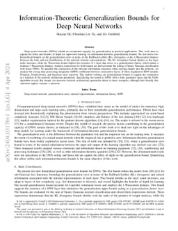 Information-Theoretic Generalization Bounds for Deep Neural Networks