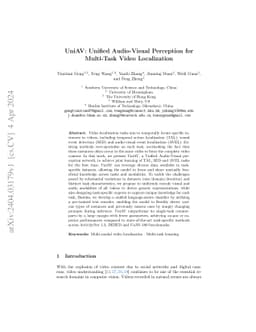 UniAV: Unified Audio-Visual Perception for Multi-Task Video Localization