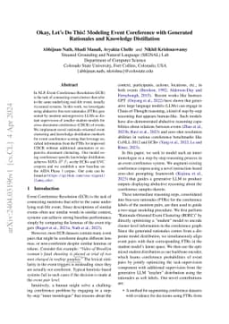 Okay, Let's Do This! Modeling Event Coreference with Generated
  Rationales and Knowledge Distillation