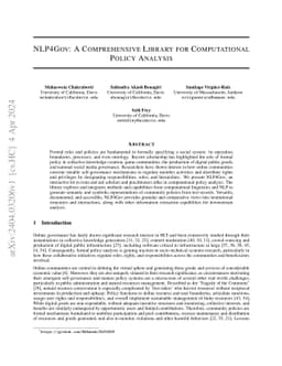 NLP4Gov: A Comprehensive Library for Computational Policy Analysis