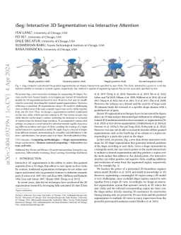 iSeg: Interactive 3D Segmentation via Interactive Attention