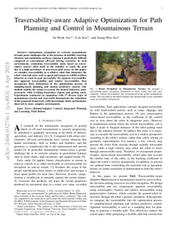 Traversability-aware Adaptive Optimization for Path Planning and Control
  in Mountainous Terrain