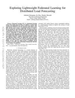 Exploring Lightweight Federated Learning for Distributed Load
  Forecasting
