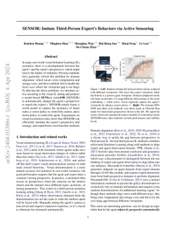 SENSOR: Imitate Third-Person Expert's Behaviors via Active Sensoring