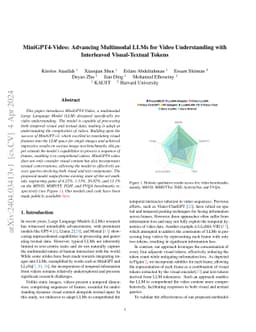 MiniGPT4-Video: Advancing Multimodal LLMs for Video Understanding with
  Interleaved Visual-Textual Tokens