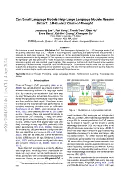 Can Small Language Models Help Large Language Models Reason Better?:
  LM-Guided Chain-of-Thought