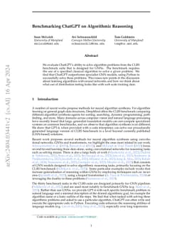 Benchmarking ChatGPT on Algorithmic Reasoning