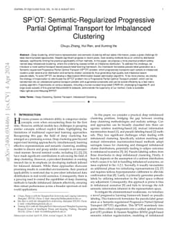 SP$^2$OT: Semantic-Regularized Progressive Partial Optimal Transport for
  Imbalanced Clustering