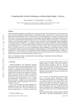 Comprehensible Artificial Intelligence on Knowledge Graphs: A survey