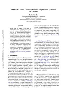 EASSE-DE: Easier Automatic Sentence Simplification Evaluation for German