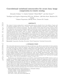 Convolutional variational autoencoders for secure lossy image
  compression in remote sensing